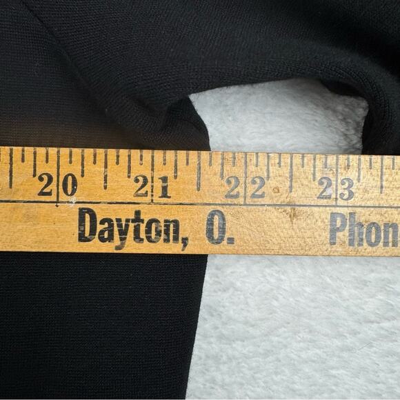 Chico's Blocked Jacquard Long Sleeve Textured Tab Shoulder Top Black Sz 3 US XL - Picture 14 of 16